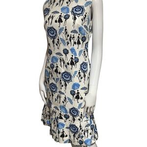 Grace Stylish Blue and White Dress Umbrella